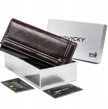 Kožená dámska peňaženka na karty s ochranou RFID Protect - Rovicky  