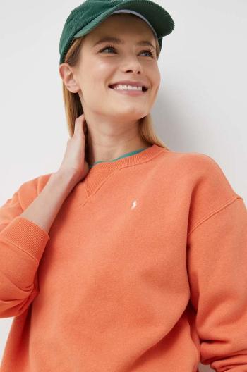 Mikina Polo Ralph Lauren dámska, oranžová farba, jednofarebná