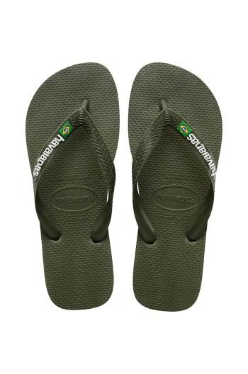 Žabky Havaianas BRASIL LOGO zelená farba, 4110850.3058