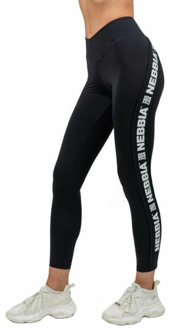 Nebbia High Waisted Side Stripe Leggings Iconic Black XS Fitness nohavice