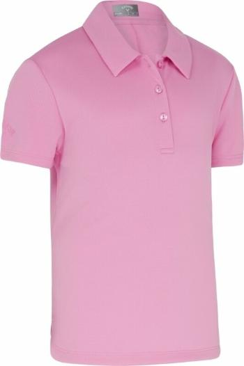 Callaway Youth Micro Hex Swing Tech Polo Pink Sunset XL