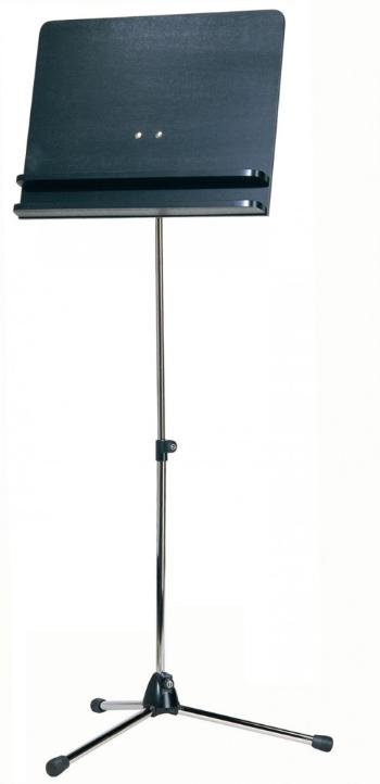 K&M 118/3 Orchestra music stand chrome stand with black wooden desk