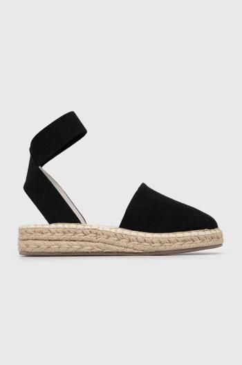 Espadrilky Emu Australia Elabana čierna farba, na platforme, W12872.BLAK