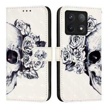 ART Peňaženkový kryt pre Xiaomi 14T Pro SKULL