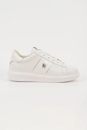 Kožené tenisky Karl Lagerfeld KAPRI MENS biela farba, KL52534A