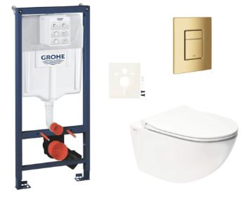 Závesný wc set do ľahkých stien / predstenová montáž Swiss Aqua Technologies Infinitio SIKOGRSIN11SCGL0