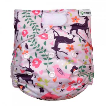 T-TOMI Nohavičková plienka AIO - prebaľovací set suchý zips, forest, 3-15 kg