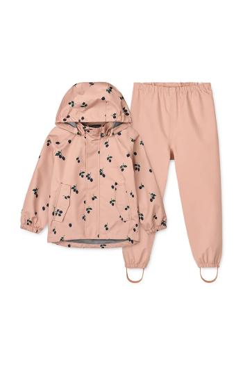 Detská bunda a nohavice Liewood Pedia Rainwear Set oranžová farba, LW19909