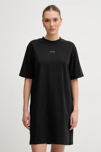 Bavlnené šaty Calvin Klein Jeans čierna farba, mini, oversize, J20J225289