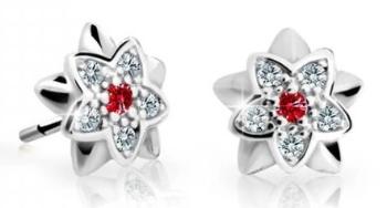 Cutie Jewellery Detské náušnice z bieleho zlata C2210-30-X-2 červená