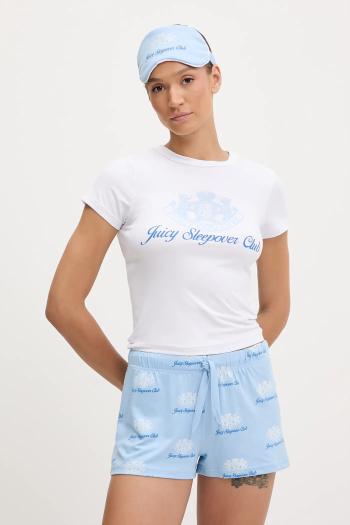 Pyžamový komplet Juicy Couture JUICY SLEEPOVER CLUB SHORT PYJAMA SET biela farba, JCLPJ225501
