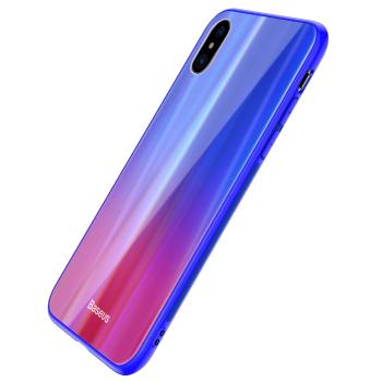 BASEUS LASER obal Apple iPhone X / XS modrý / červený