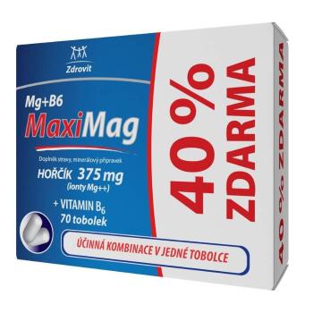 ZDROVIT MaxiMag Horčík 375 mg+B6 40% Zadarmo 70 tvrdých kapsúl