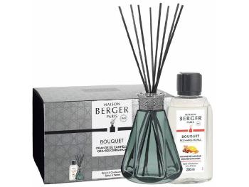 Maison Berger Paris Darčeková sada aróma difuzér Pyramide vintage zelený + náplň Pomaranč a škorica 200 ml