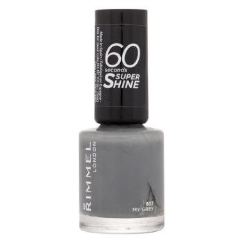 RIMMEL LONDON 60 Seconds lak na nehty Super Shine 807 My Grey 8 ml