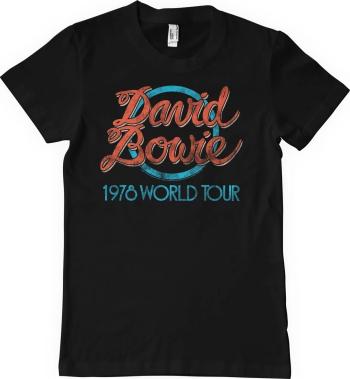David Bowie Tričko 1978 World Tour Unisex Black 2XL