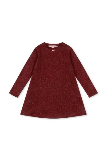 Šaty Konges Sløjd ROLI DRESS červená farba, mini, áčkový strih, KS102090