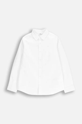 Detská bavlnená košeľa Coccodrillo biela farba, ELEGANT JUNIOR BOY