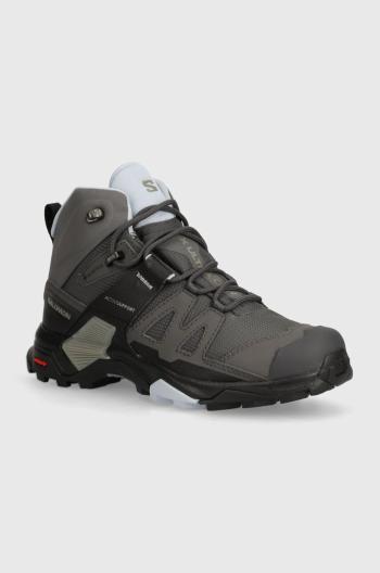 Topánky Salomon X Ultra 4 Mid GTX dámske, šedá farba, L41625000