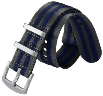 Řemínek NATO Sports proužky, modro-šedý 20 mm - 20 mm