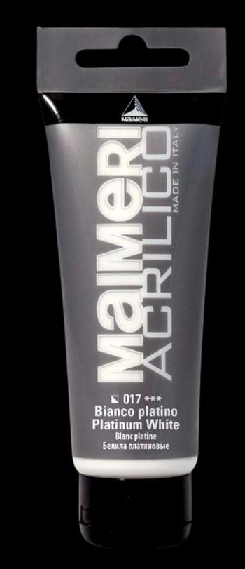 MAIMERI ACRILICO - Akrylové farby 017 - platinum white, 0,075 L