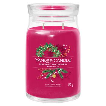 YANKEE CANDLE Signature Vonná sviečka veľká 2 knôty Sparkling Winterberry 567 g