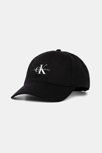 Bavlnená šiltovka Calvin Klein Jeans čierna farba, jednofarebná, LV04K5027G