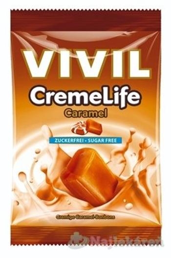 VIVIL BONBONS CREME LIFE Caramel, drops so smotanovo karamelovou príchuťou, bez cukru 60g