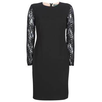 Lauren Ralph Lauren  LACE PANEL JERSEY DRESS  Krátke šaty Čierna