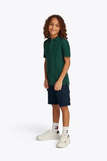Detské krátke nohavice Tommy Hilfiger tmavomodrá farba, nastaviteľný pás KB0KB09659