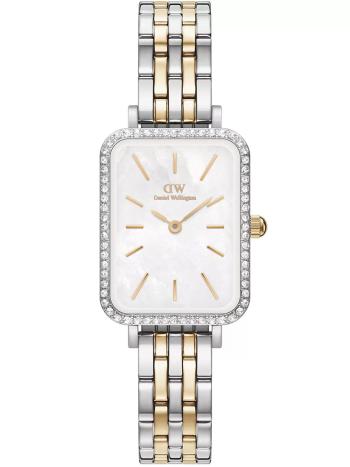 DANIEL WELLINGTON DÁMSKE HODINKY Quadro Lumine Beel 5-Link dvojfarebné DW00100671 + KRABIČKA (zw519g)