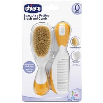 Chicco hrebeň a kefa – oranžová (8058664011506)