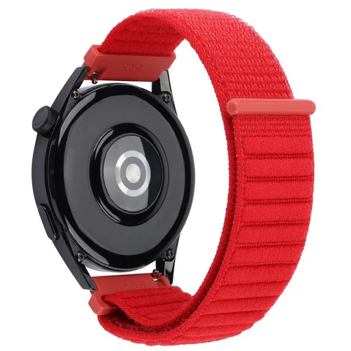 NYLON HOOK AND LOOP Univerzálny remienok pre hodinky so šírkou 20mm červený