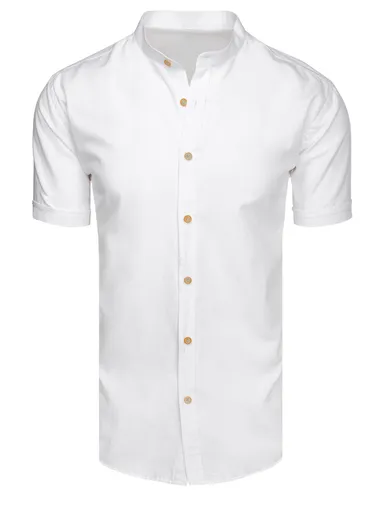 Pánska košeľa s krátkym rukávom biela Dstreet KX1051