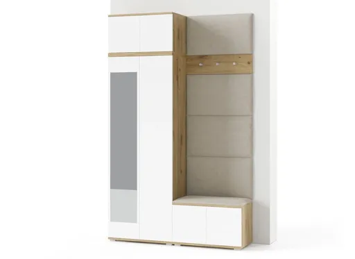 ArtPK Predsieň SEVILLA 2 | dub artisan/biela so zrkadlom Farba: Trinity 01