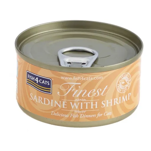 FISH4CATS Finest sardinka s krevetami konzerva pre mačky 70 g