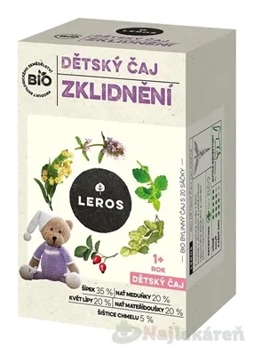 LEROS BIO DETSKY ČAJ UPOKOJENIE bylinný čaj (od 1 + roka) 20 x 1,8 g