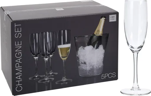 MAKRO - Kalich na šampanské 4ks a nádoba na ľad