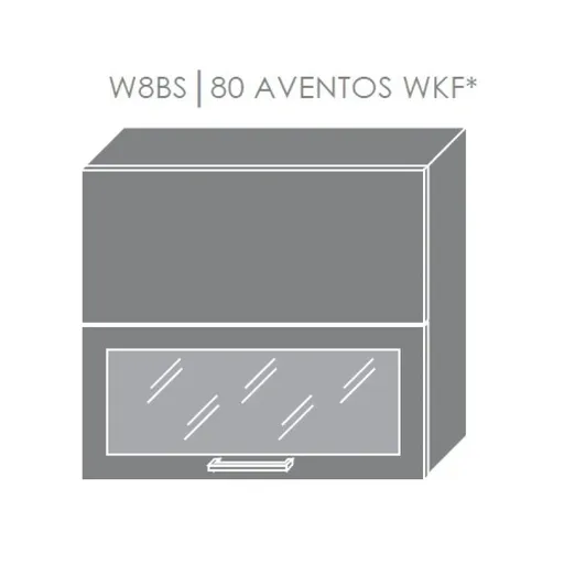 ArtExt Kuchynská linka FLORENCE mat Kuchyňa: Horná skrinka W8BS/80 AVENTOS WKF/ rám vo farbe dvierok / korpus grey, lava, biela (ŠxVxH) 80 x 72 x 32,5 cm