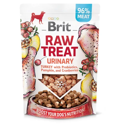 BRIT Raw Treat Urinary Turkey maškrty pre psov 40 g