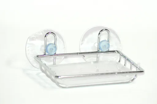 MAKRO - Mydelnička s prísavkami pochrómovaná / umelá hmota