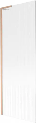 MEXEN/S - Next L vaňová zástena FIX 70 x 150, prúžky, meď kartáčovaná 895-070-000-03-09-65