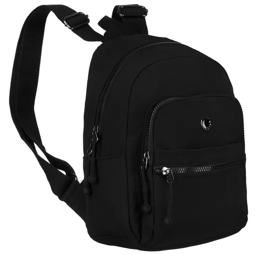 Mestský dámsky batoh z polyesteru v módnej čiernej farbe - Peterson