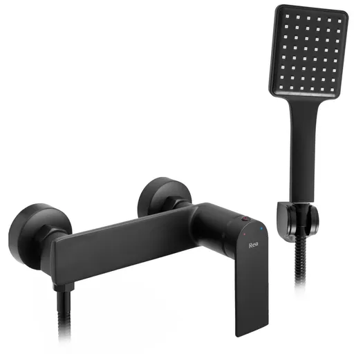 REA - Sprchová batéria a príslušenstvom STORM čierna REA-B8033