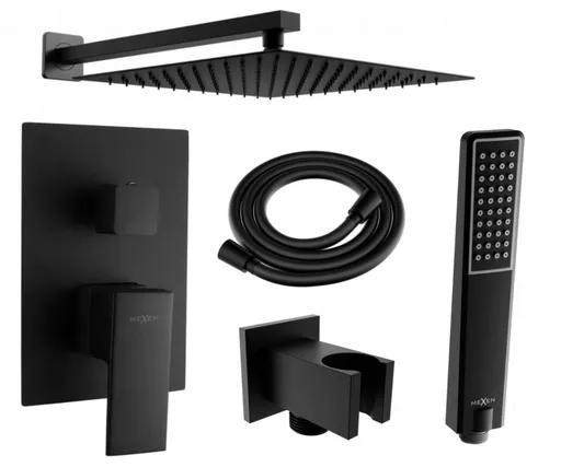 MEXEN/S - Uno DR72 sprchová zostava podomietková, čierna 71435DR72-70