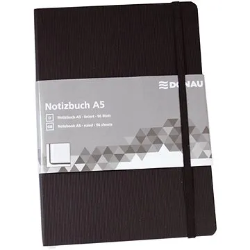 DONAU A5 96 listov, linajkový, čierny (1345101-01)