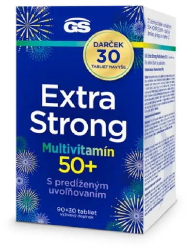 GS Extra Strong Multivitamín 50+, Darček 90+30 navyše (120tbl)