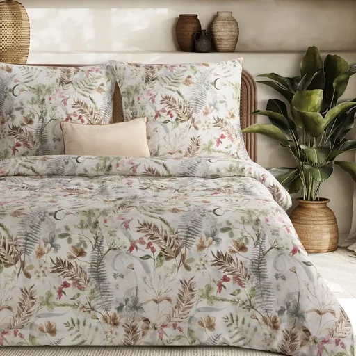 ArtFir Obliečky na jednolôžko SPRING 47 | biela/hnedá 140 x 200 cm