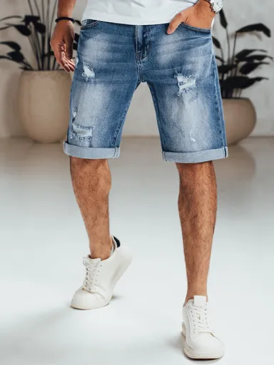 Pánske modré rifľové kraťasy Dstreet SX2562