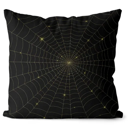 Vankúš Spiderweb gold (Velikost polštáře: 55 x 55 cm)